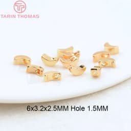 (3377) 20PCS 24K Gold Color Brass Square Spacer Beads High Quality Jewelry Making Supplies Bracelets Findings Accessories