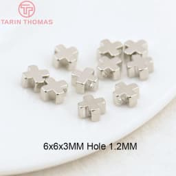 (3377) 20PCS 24K Gold Color Brass Square Spacer Beads High Quality Jewelry Making Supplies Bracelets Findings Accessories