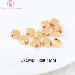 (3377) 20PCS 24K Gold Color Brass Square Spacer Beads High Quality Jewelry Making Supplies Bracelets Findings Accessories