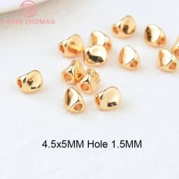 (3377) 20PCS 24K Gold Color Brass Square Spacer Beads High Quality Jewelry Making Supplies Bracelets Findings Accessories