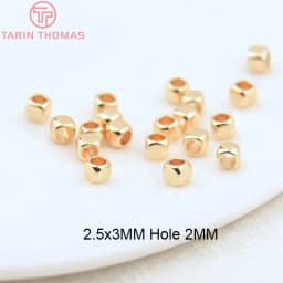 (3377) 20PCS 24K Gold Color Brass Square Spacer Beads High Quality Jewelry Making Supplies Bracelets Findings Accessories
