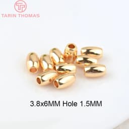 (3377) 20PCS 24K Gold Color Brass Square Spacer Beads High Quality Jewelry Making Supplies Bracelets Findings Accessories