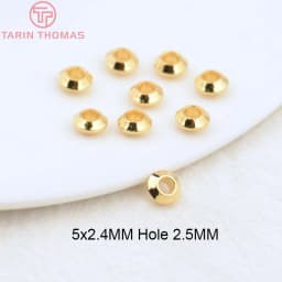 (3377) 20PCS 24K Gold Color Brass Square Spacer Beads High Quality Jewelry Making Supplies Bracelets Findings Accessories