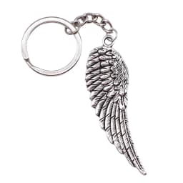 Antique Silver Color 66x20mm Big Angel Wing Pendant Keyring Souvenirs Gift