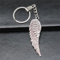 Antique Silver Color 66x20mm Big Angel Wing Pendant Keyring Souvenirs Gift