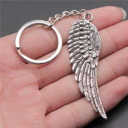 Antique Silver Color 66x20mm Big Angel Wing Pendant Keyring Souvenirs Gift
