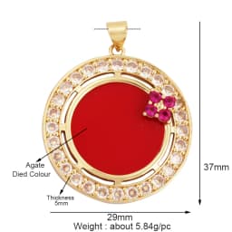 Fashion Elegant Love Heart Round Shape Natural Mother of Pearl Shell Agate Malachite Pendant Charm,DIY Necklace Accessories M30