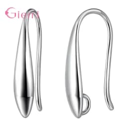 Delicate 925 Sterling Silver Cubic Zirconia Earrings Hoop Hook for Jewelry Making Brincos Finding Accessories