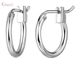 Delicate 925 Sterling Silver Cubic Zirconia Earrings Hoop Hook for Jewelry Making Brincos Finding Accessories