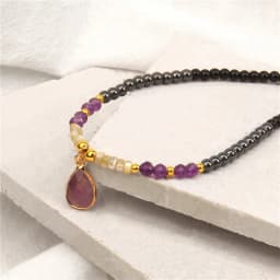 40cm Drop Pendant Necklace Natural Quartzs Stone Beaded Charm Necklaces Vintage Female Energy Necklace for Women Jewelry Gifts