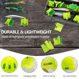 10pcs Automatic Fishing Hooks Protector for Fishing Treble Hooks Case Bonnets Hooks Covers Case Green Fishing Accessories