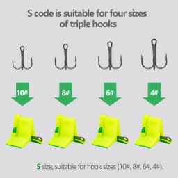 10pcs Automatic Fishing Hooks Protector for Fishing Treble Hooks Case Bonnets Hooks Covers Case Green Fishing Accessories