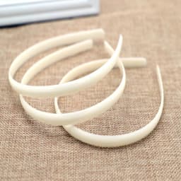 10pcs ABS Plain Headband Base 10-25 MM No Teeth Headbands White Plastic Head Hoop Bezel for DIY Girls Woman Hairwear Accessories