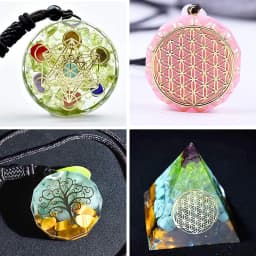 New Geometric Pattern Metal Energy Copper Stickers Flower Life Tree Pyramid For Epoxy Resin Material Jewelry Making Decoration