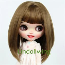 9-10 inch Blyth Qbaby Amydoll Wig Short Straight Collection Hair