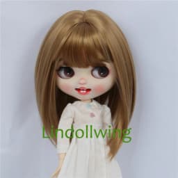 9-10 inch Blyth Qbaby Amydoll Wig Short Straight Collection Hair