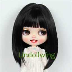 9-10 inch Blyth Qbaby Amydoll Wig Short Straight Collection Hair