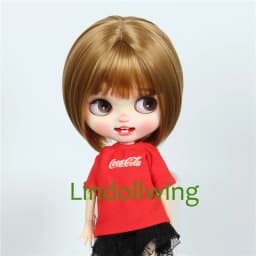 9-10 inch Blyth Qbaby Amydoll Wig Short Straight Collection Hair
