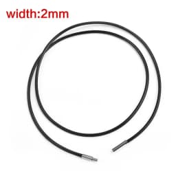 45-60cm Leather Chain Necklace For Women Men Leather Cord Wax Rope Chain Stainless Steel Clasp DIY Necklace Jewelry Accessories