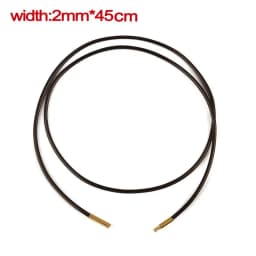45-60cm Leather Chain Necklace For Women Men Leather Cord Wax Rope Chain Stainless Steel Clasp DIY Necklace Jewelry Accessories