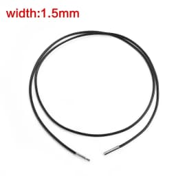 45-60cm Leather Chain Necklace For Women Men Leather Cord Wax Rope Chain Stainless Steel Clasp DIY Necklace Jewelry Accessories