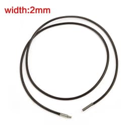 45-60cm Leather Chain Necklace For Women Men Leather Cord Wax Rope Chain Stainless Steel Clasp DIY Necklace Jewelry Accessories