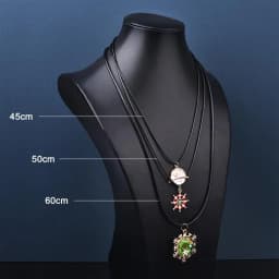 45-60cm Leather Chain Necklace For Women Men Leather Cord Wax Rope Chain Stainless Steel Clasp DIY Necklace Jewelry Accessories