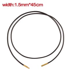 45-60cm Leather Chain Necklace For Women Men Leather Cord Wax Rope Chain Stainless Steel Clasp DIY Necklace Jewelry Accessories