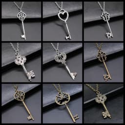 Creative Gift Party Jewelry Accessories Key Pendant Necklace For Women Long Chain Necklace