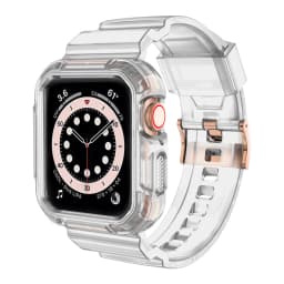 TPU case+strap For Apple Watch Band 45mm 44mm 49mm 41mm 40mm 38mm 42mm bracelet watchband cover Iwatch Series 9 8 3 6 SE 7 ultra