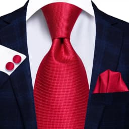 Hi-Tie Designer Red Burgundy Plaid Wedding Tie For Men Handky Cufflink Gift Mens Necktie Fashion Business Party silk Dropshiping