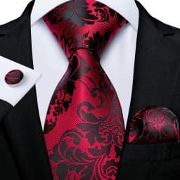 Hi-Tie Designer Red Burgundy Plaid Wedding Tie For Men Handky Cufflink Gift Mens Necktie Fashion Business Party silk Dropshiping