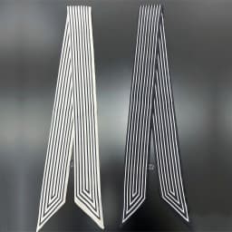 2023 New Women Scarf Luxury Brand Silk Scarf Fashion Headband Foulard Striped Skinny Hair Bag Scarves Design Neckerchief