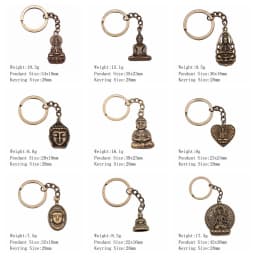 Buddha Keychain Keyring Spiritualist Key Ring Gift For Men Women Friend Car Key Chain Ring Holder Souvenir For Gift