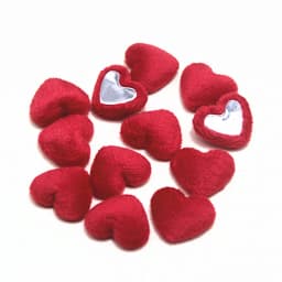 17mm 50pcs Flannel Fabric Covered Heart Shape Buttons Flatback Cabochon DIY Home Decoration Scrapbook Craft Accessories