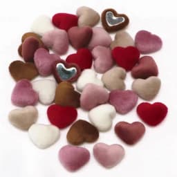 17mm 50pcs Flannel Fabric Covered Heart Shape Buttons Flatback Cabochon DIY Home Decoration Scrapbook Craft Accessories