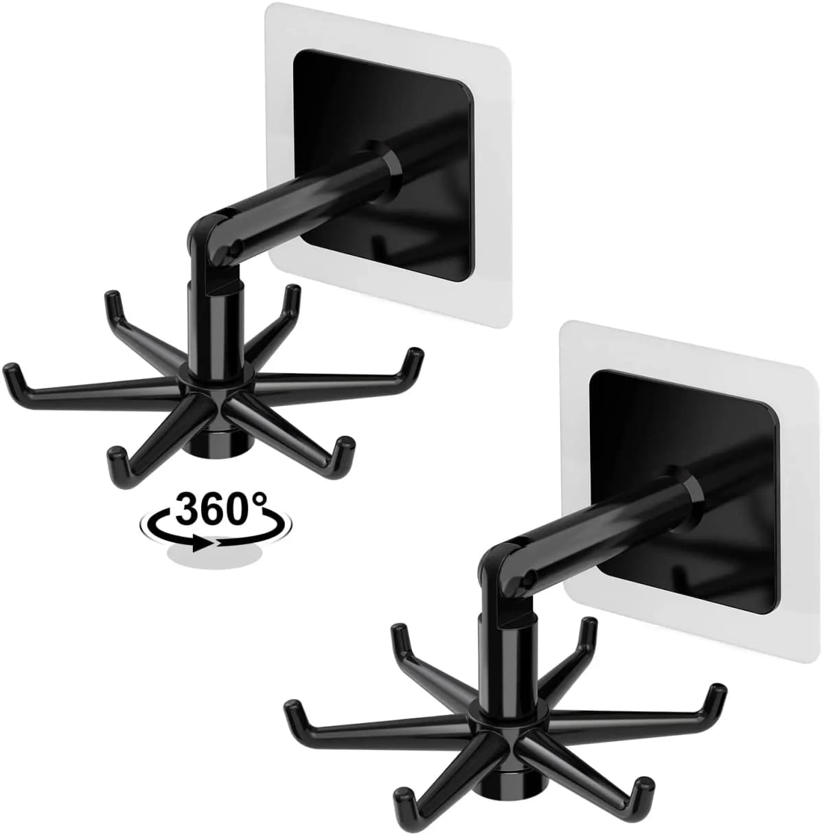 1/2Pcs Kitchen Hook Multifunctional Hook 360 Degree Swivel Rack Bathroom Wall Door Hook Bracket And Storage Spoon Rack Accessory