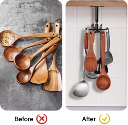 1/2Pcs Kitchen Hook Multifunctional Hook 360 Degree Swivel Rack Bathroom Wall Door Hook Bracket And Storage Spoon Rack Accessory