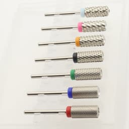 New Silver! Quality 6.5mm Diamond Big Round Top Barrel Original Tungsten Steel Carbide Manicure Nail Drill Bit File Accessories