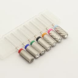 New Silver! Quality 6.5mm Diamond Big Round Top Barrel Original Tungsten Steel Carbide Manicure Nail Drill Bit File Accessories