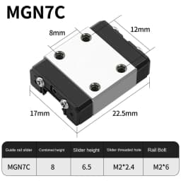 MGN MGN12 MGN15 MGN7 MGN9 300 350 400 450 500 1000mm Miniature Linear Rail Slide 1pcs MGN12 Linear Guide+ 1pcs Black SS Carriage