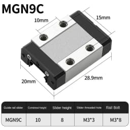 MGN MGN12 MGN15 MGN7 MGN9 300 350 400 450 500 1000mm Miniature Linear Rail Slide 1pcs MGN12 Linear Guide+ 1pcs Black SS Carriage
