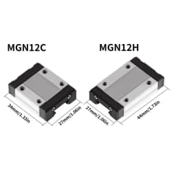 MGN MGN12 MGN15 MGN7 MGN9 300 350 400 450 500 1000mm Miniature Linear Rail Slide 1pcs MGN12 Linear Guide+ 1pcs Black SS Carriage