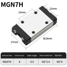 MGN MGN12 MGN15 MGN7 MGN9 300 350 400 450 500 1000mm Miniature Linear Rail Slide 1pcs MGN12 Linear Guide+ 1pcs Black SS Carriage