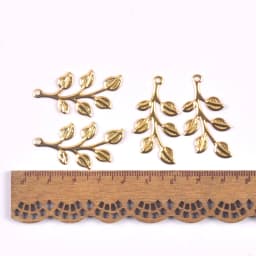 10-30pcs golden Filigree Wraps leaf Connectors Metal Crafts Headwear accessories for Jewelry Making 20-70mm YKL0912