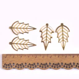 10-30pcs golden Filigree Wraps leaf Connectors Metal Crafts Headwear accessories for Jewelry Making 20-70mm YKL0912