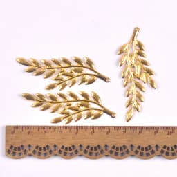 10-30pcs golden Filigree Wraps leaf Connectors Metal Crafts Headwear accessories for Jewelry Making 20-70mm YKL0912