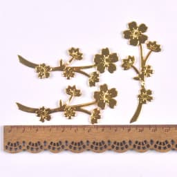 10-30pcs golden Filigree Wraps leaf Connectors Metal Crafts Headwear accessories for Jewelry Making 20-70mm YKL0912