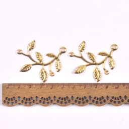 10-30pcs golden Filigree Wraps leaf Connectors Metal Crafts Headwear accessories for Jewelry Making 20-70mm YKL0912