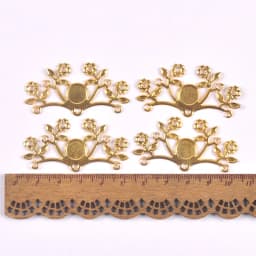 10-30pcs golden Filigree Wraps leaf Connectors Metal Crafts Headwear accessories for Jewelry Making 20-70mm YKL0912